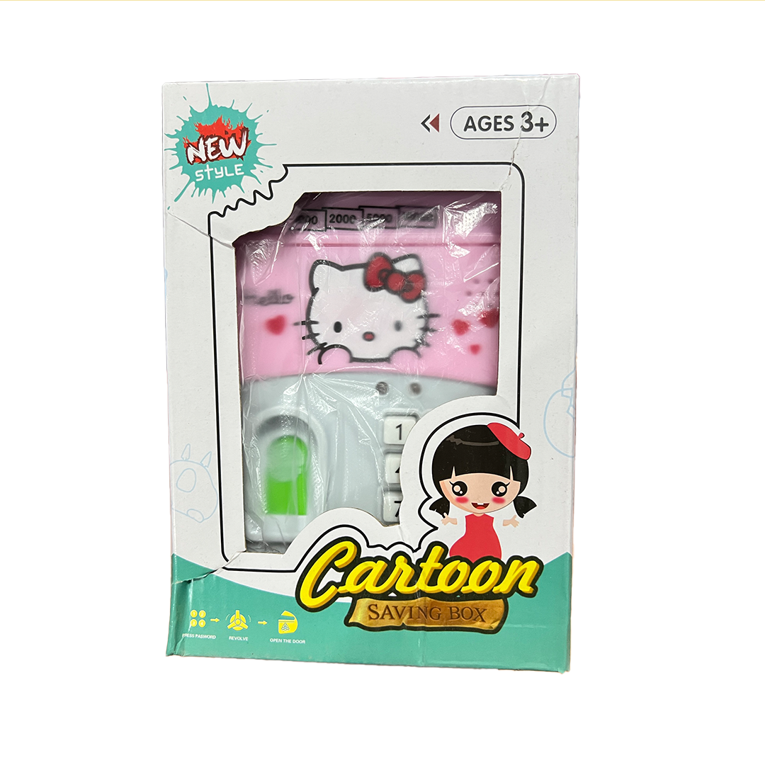 Electronic Piggy Bank Kids Coin Bank With Code, Electronic Money Banks Money Box For Kids,Kids Safe Bank - Pink Kitty