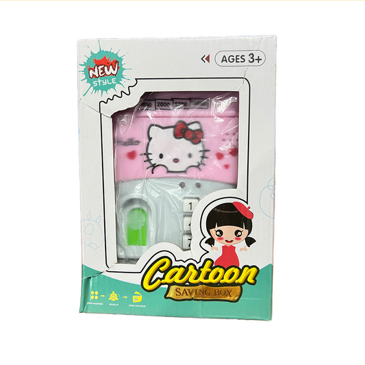 Electronic Piggy Bank Kids Coin Bank With Code, Electronic Money Banks Money Box For Kids,Kids Safe Bank - Pink Kitty