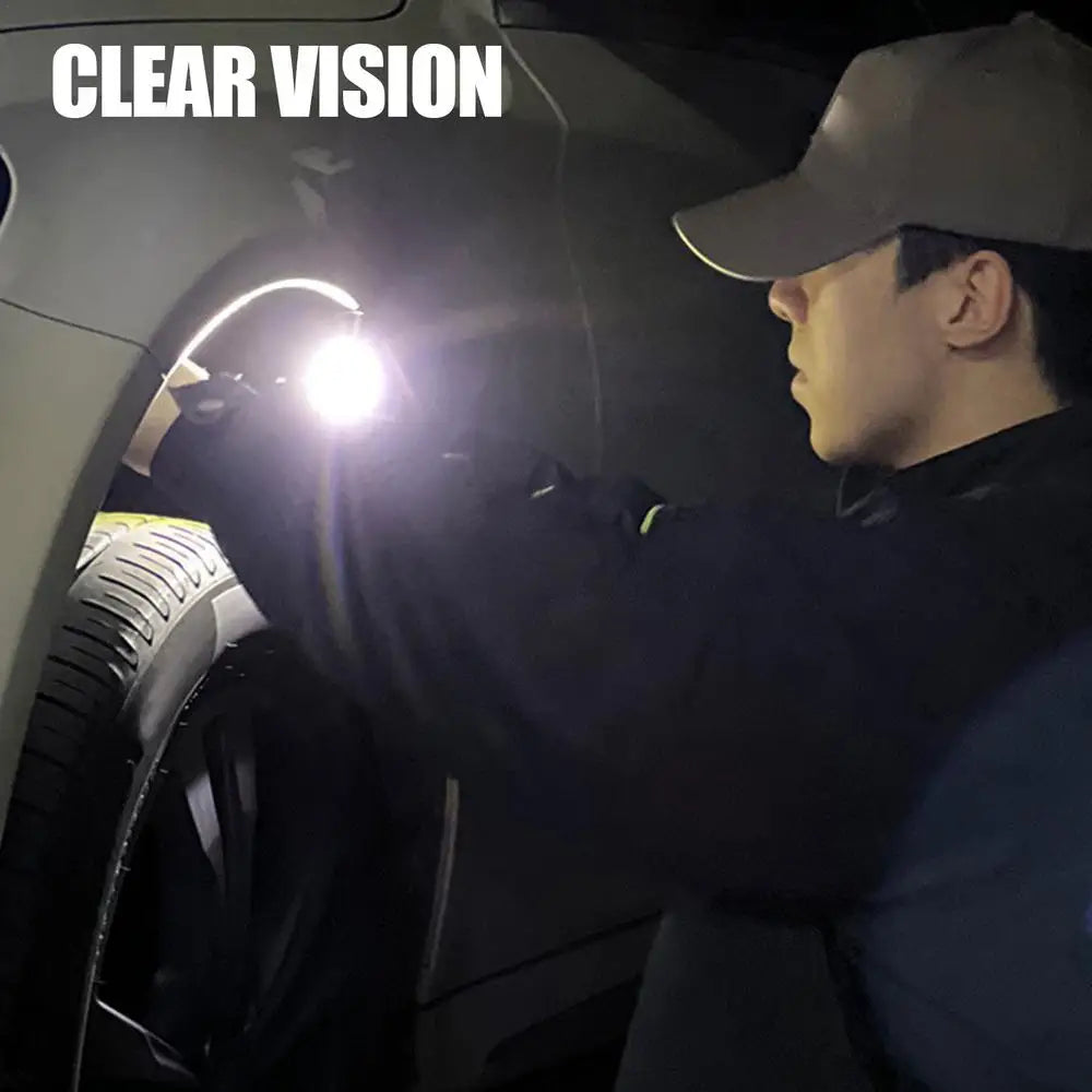 Dual LED Portable Keychain Flashlight Multifunction COB Work Light