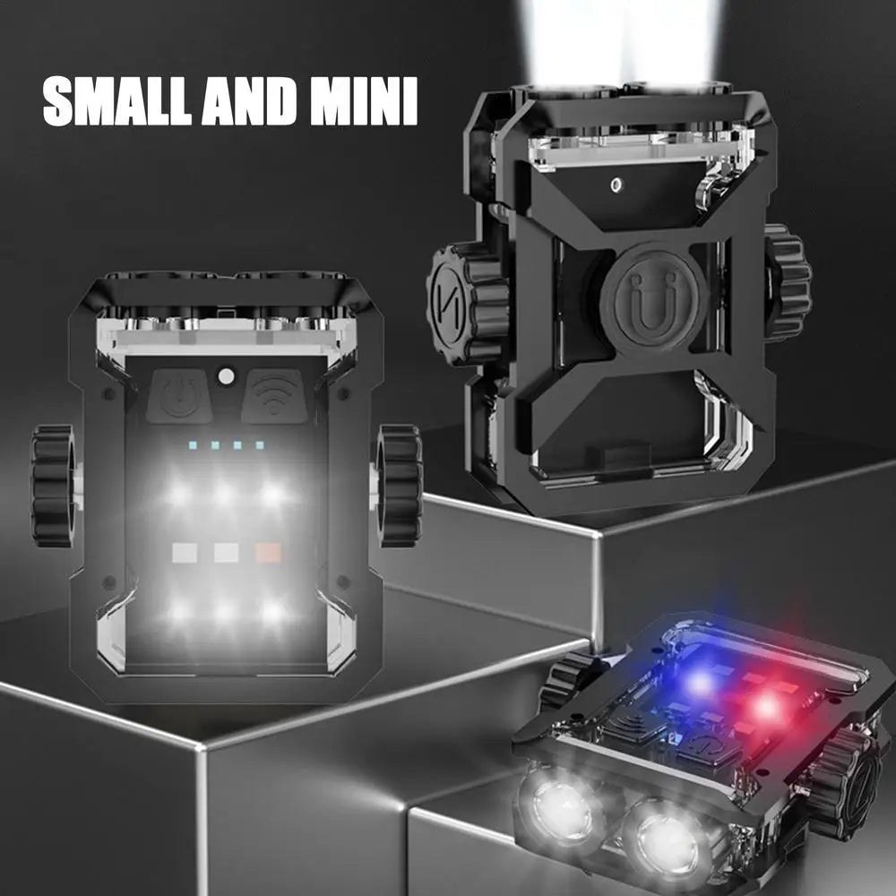 Dual LED Portable Keychain Flashlight Multifunction COB Work Light