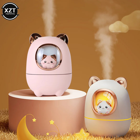 Cartoon Cat Air Humidifier Cute Silent USB Recharging Diffuser Aroma