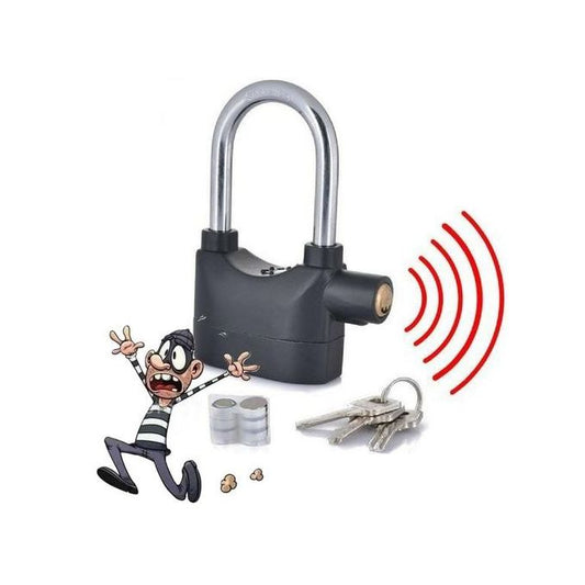 Cadenas alarme - Avec Sirène de sécurité - Noir