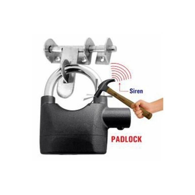 Cadenas alarme - Avec Sirène de sécurité - Noir