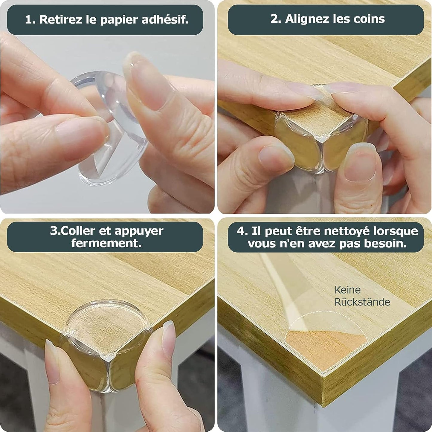 Lot de 4 Protections d'angle de table - Sécurité bebe