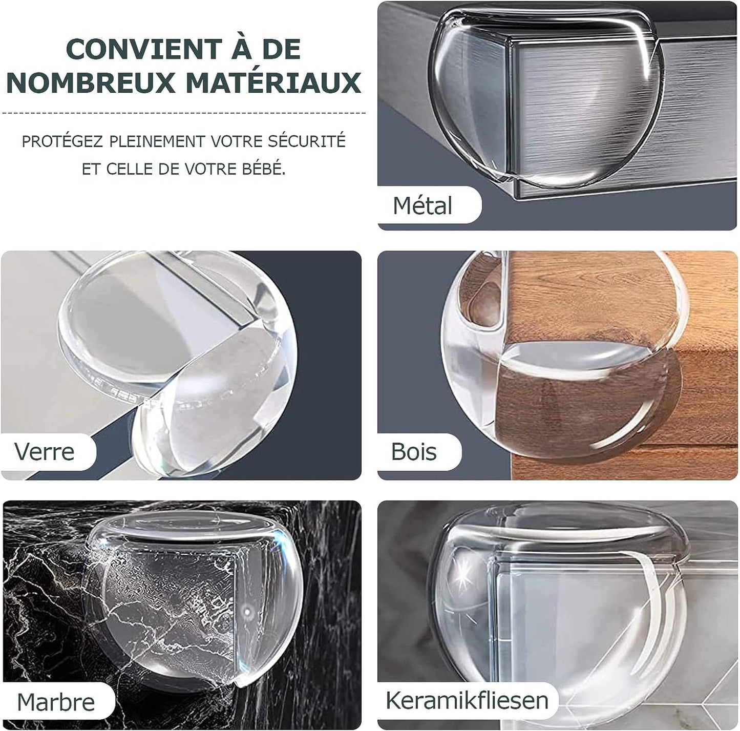 Lot de 4 Protections d'angle de table - Sécurité bebe