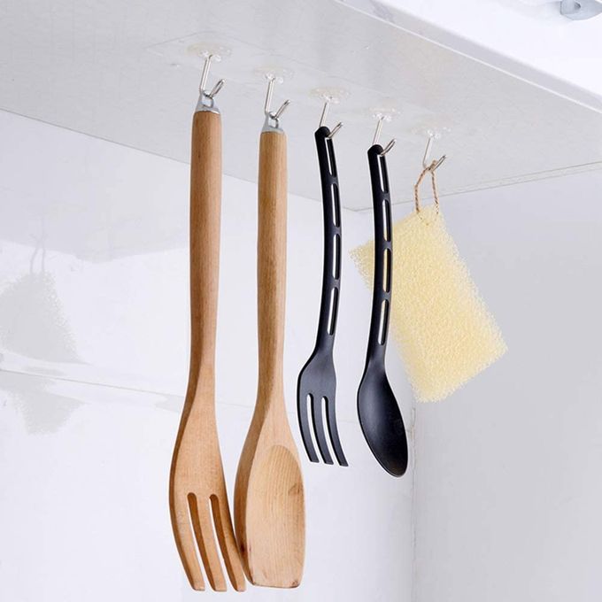 10 Crochets Adhésifs Forte Montage Mural Sans Perçage