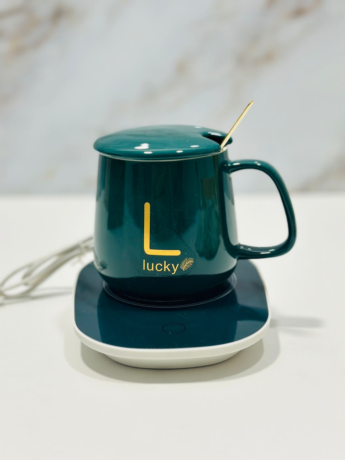 Lucky Smart Chauffe-tasse à café avec tasse - vert