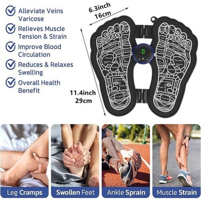 Tapis de massage des pieds Stimulateur Musculaire Portable - Pliable