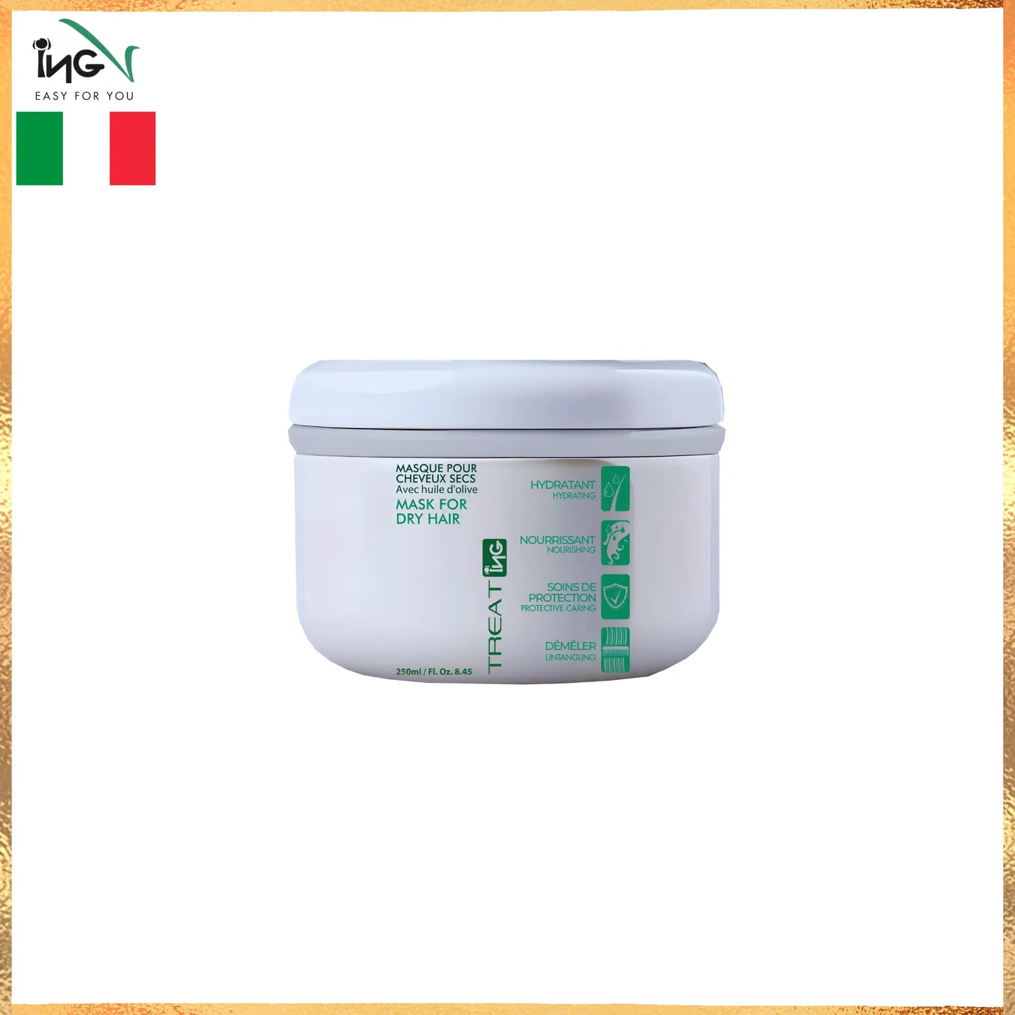 Masque pour Cheveux Secs - ING - 250 g