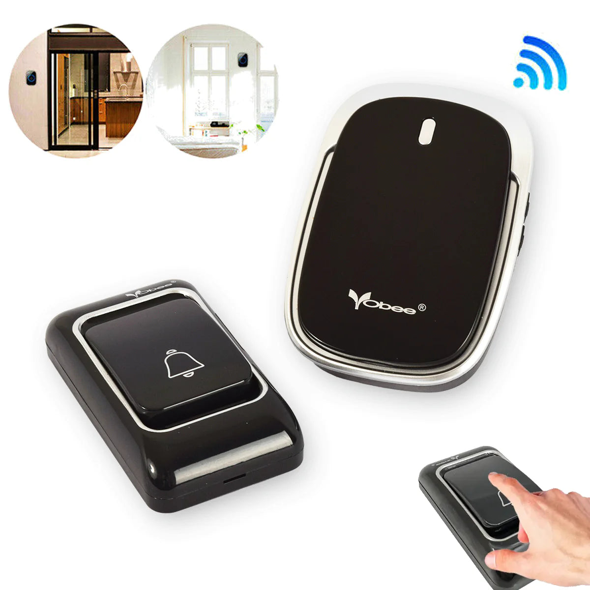 Sonnette sans Fil étanche, Carillon de Porte 32 Mélodies 100m