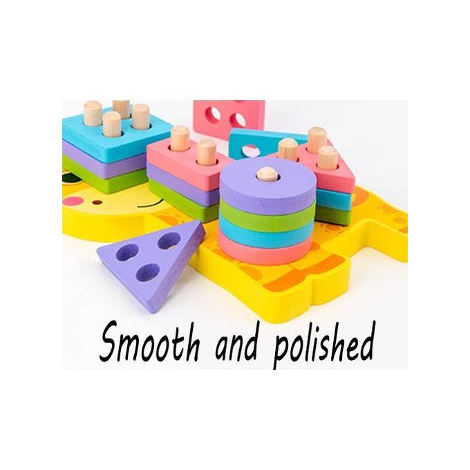 Jouets Empilables Géométriques en Bois