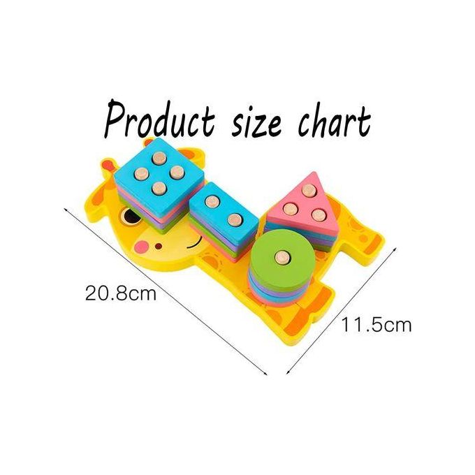 Jouets Empilables Géométriques en Bois