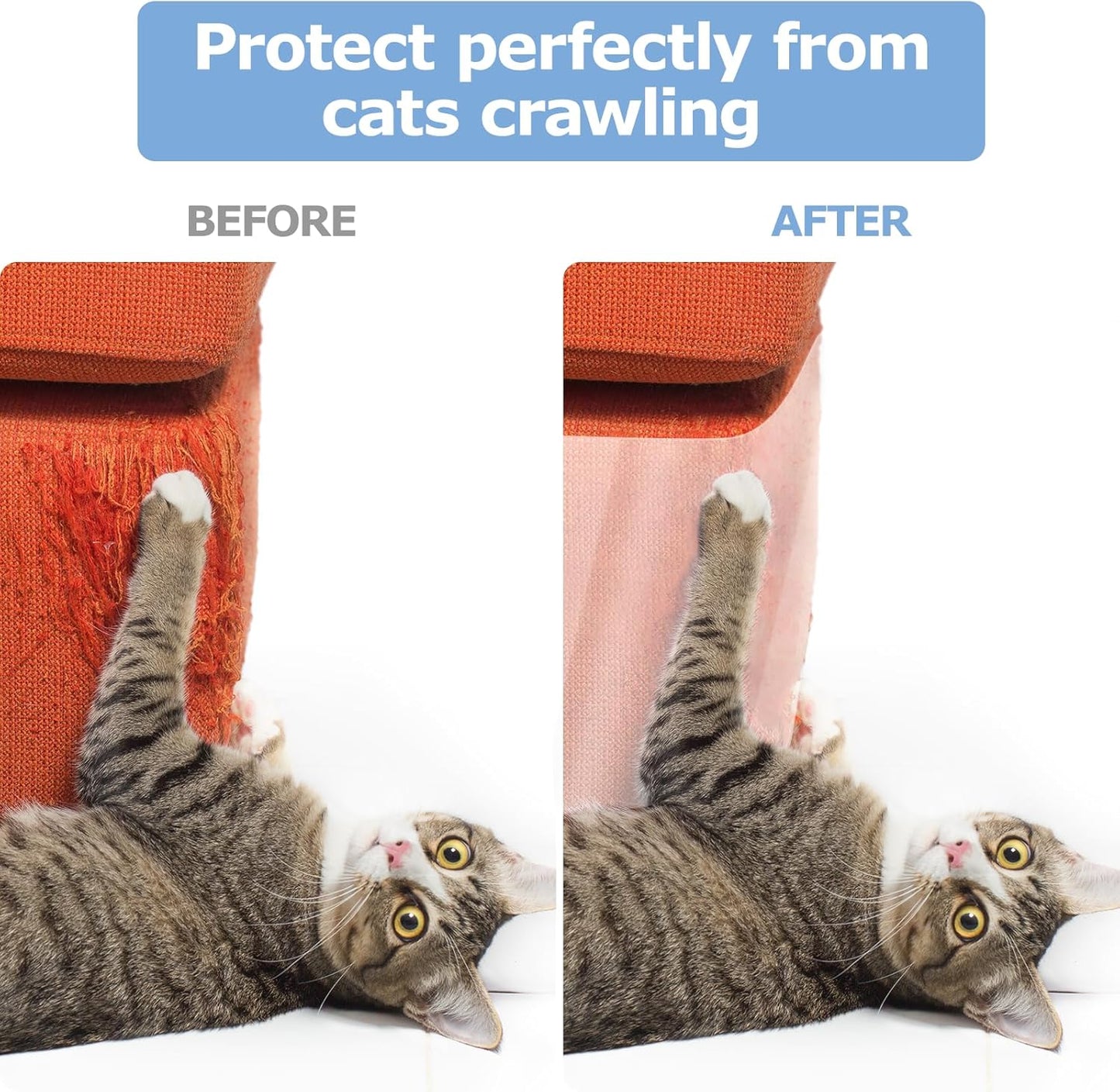 BOSS TAPE Film protecteur de meuble adhésif contre les rayures par la patte du chat 10cmx10m transparent